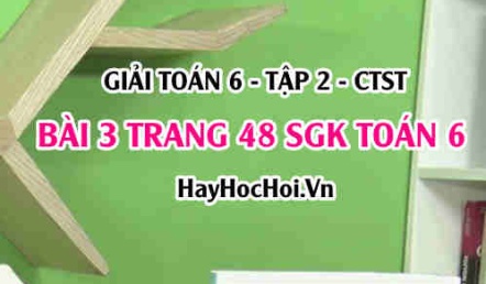 Giải bài 3 trang 48 Toán 6 Tập 2 SGK Chân trời sáng tạo